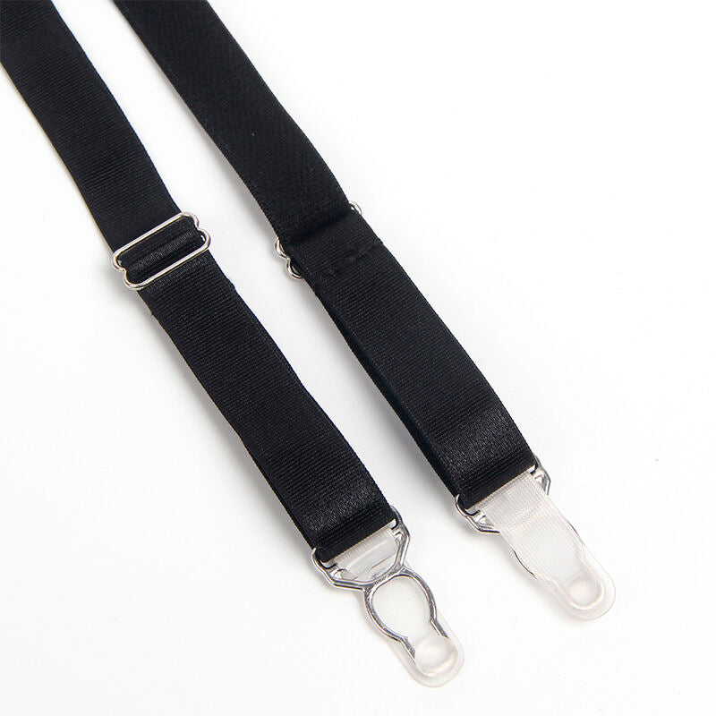 SUBBLIME - 955236 SUTIÃ BONDAGE PRETO COM CONJUNTO DE LIGA S/M