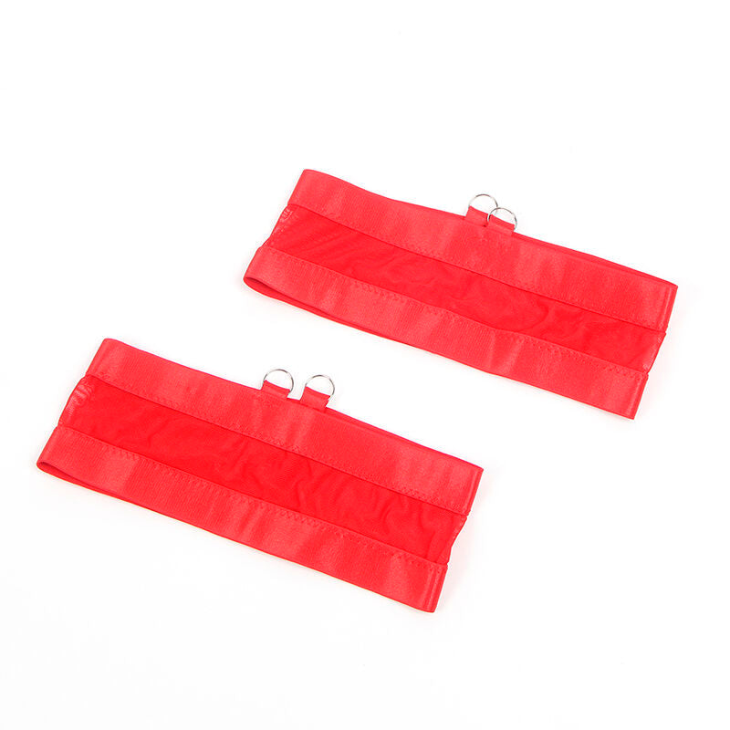 SUBBLIME - 955267 SUTIÃ BONDAGE VERMELHO COM CONJUNTO DE LIGA L/XL