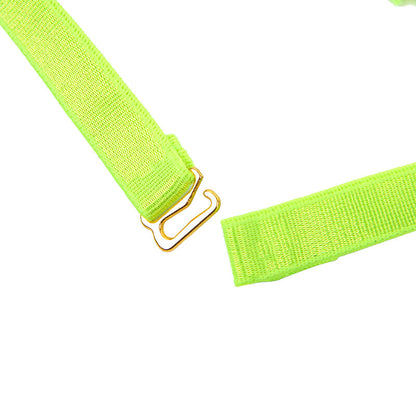 SUBBLIME - 955274 CONJUNTO DE SUTIÃ COM COLAR E DETALHES NAS PERNAS VERDE FLUORESCENTE S/M