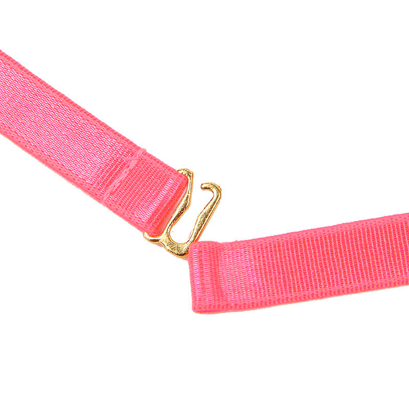 SUBBLIME - 955298 CONJUNTO DE SUTIÃ COM COLAR E DETALHES NAS PERNAS ROSA FLUORESCENTE S/M