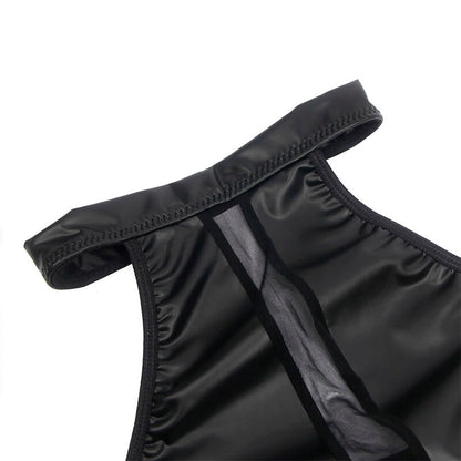 SUBBLIME - 955472 VESTIDO DECOTE HALTER COM TRANSPARÊNCIAS PRETO S/M