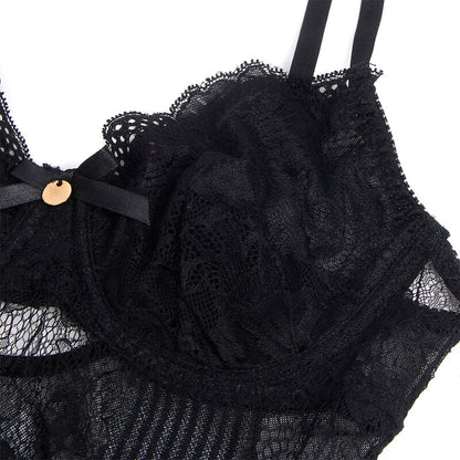 SUBBLIME - 955618 BODYSUIT DE RENDA COM FECHO DE BAIXO PRETO S/M