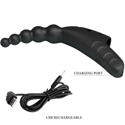 PRETTY LOVE - VIBRADOR DE DEDO JORDIN 10 VIBRAÇÕES PRETO