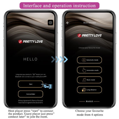 PRETTY LOVE - VIBRADOR CONTROLADO POR APLICATIVO LEVIATHAN ROXO