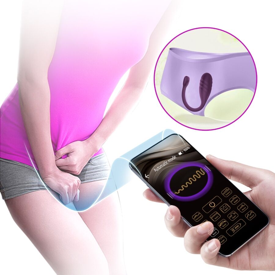 PRETTY LOVE - VIBRADOR CONTROLADO POR APLICATIVO LEVIATHAN ROXO