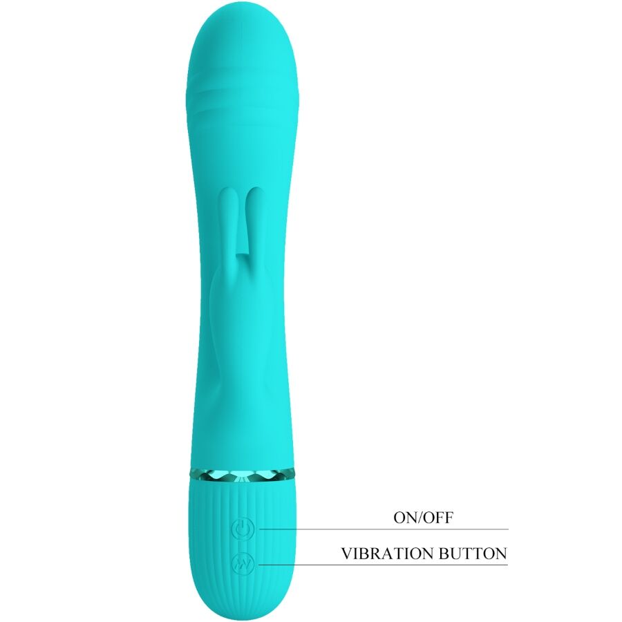 PRETTY LOVE - SCOCCO VIBRADOR COELHO TURQUESA