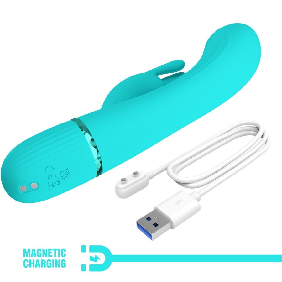 PRETTY LOVE - SCOCCO VIBRADOR COELHO TURQUESA