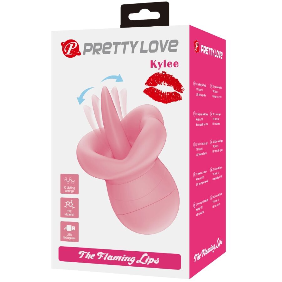 PRETTY LOVE - ESTIMULADOR DE CLITÓRIS KYLEE TONGUE 10 VIBRAÇÕES ROSA NUDE