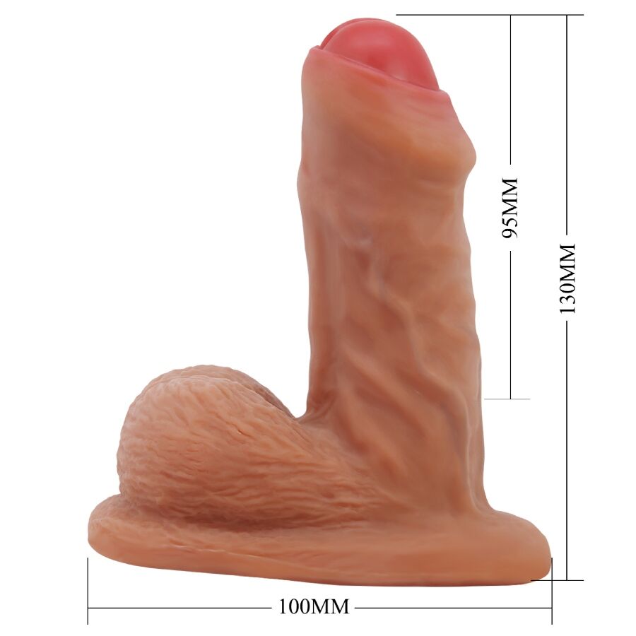 PRETTY LOVE - WARNELL DILDO ULTRA REALISTA E ELÁSTICO 9,5 CM MULATO