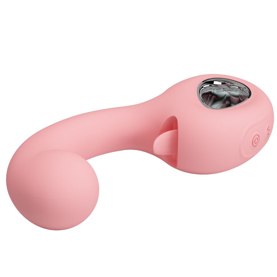 PRETTY LOVE - ERYNNYES VIBRADOR PONTO G + ESTIMULADOR DE CLITÓRIS 10 VIBRAÇÕES ROSA