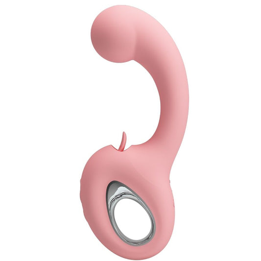PRETTY LOVE - ERYNNYES VIBRADOR PONTO G + ESTIMULADOR DE CLITÓRIS 10 VIBRAÇÕES ROSA