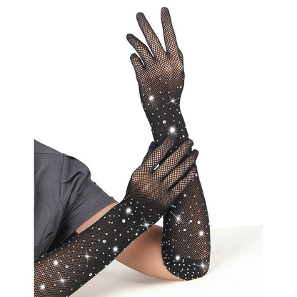 SUBBLIME - 957469 LUVAS SHINE TRANSPARENTES PRETAS S/M