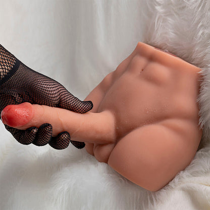 XISE - PEEL DILDO ASS DILDO REALISTA MASTURBADOR POSIÇÃO FRONTAL COM EMPURRAÇÃO 17,5 CM