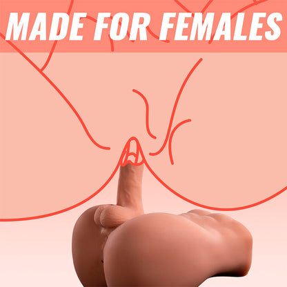 XISE - BERTLETT DILDO ASS DILDO REALISTA E MASTURBADOR ANUS POSIÇÃO FRONTAL COM EMPURRAÇÃO 18 CM