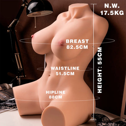 XISE - MURIEL TORSO FEMININO REALISTA COM FUNÇÃO DE PROPULSÃO 55 CM