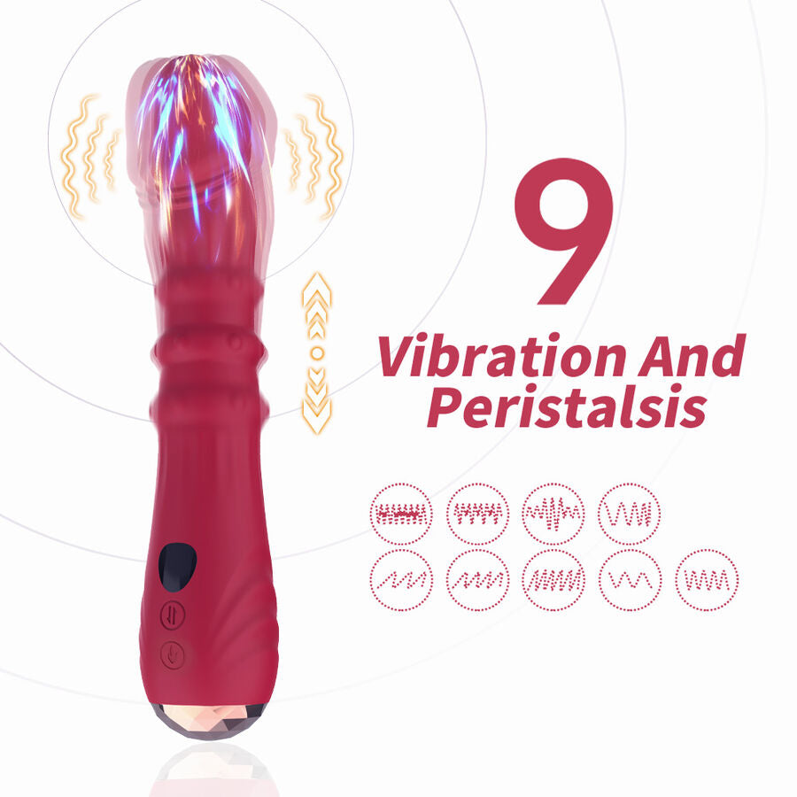 ARMONY - VIBRADOR ESTIMULADOR TERMO-AJUSTÁVEL POINT A DILDO VERMELHO