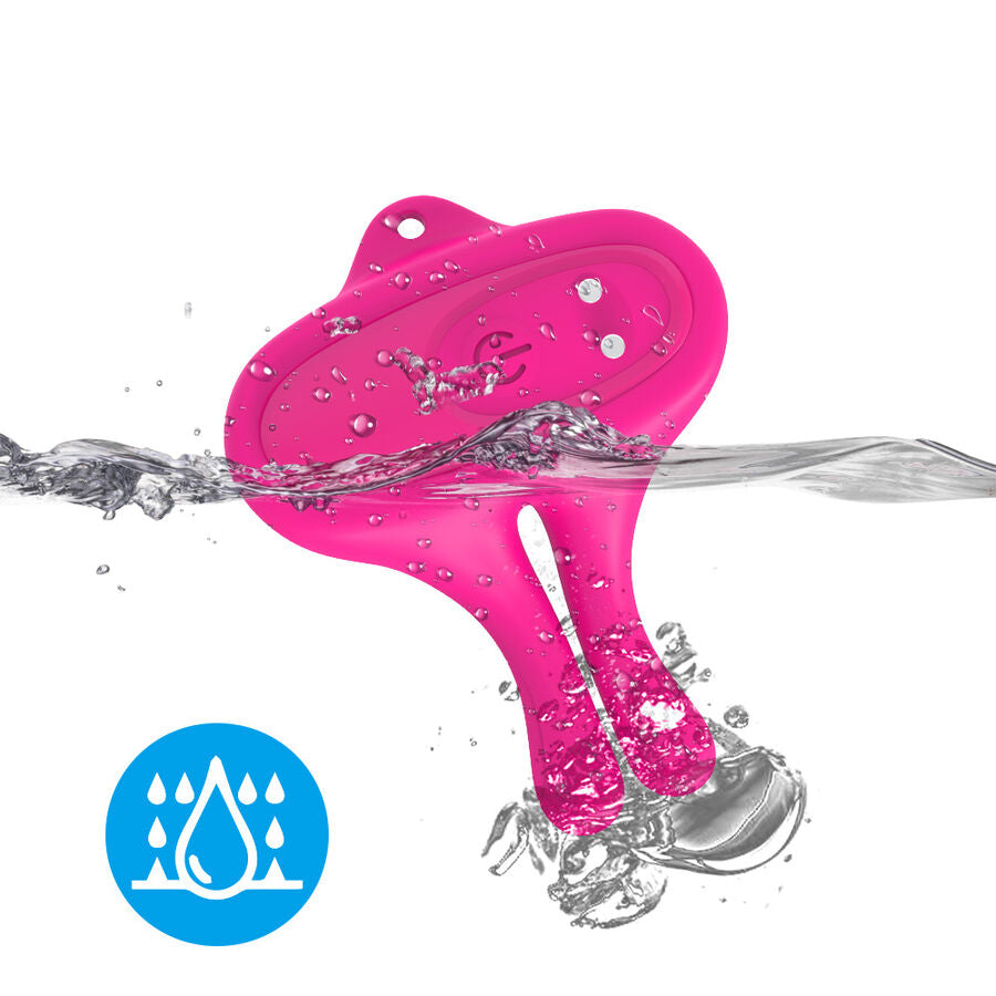 ARMONY - GRAMPOS MAGNÉTICOS DE MAMILOS COM VIBRAÇÃO EM FORMA DE COELHO ROSA