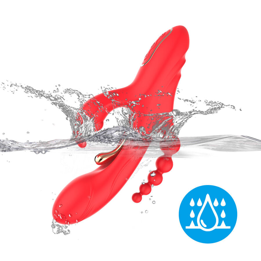 ARMONY - ESTIMULADOR DE PONTO G E CLITÓRIS VIBRADOR VERMELHO