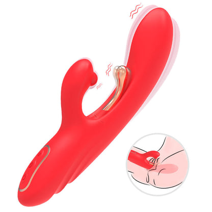 ARMONY - VIBRADOR ESTIMULADOR DE PONTO G E CLITÓRIS COM LÍNGUA OSCILANTE VERMELHO