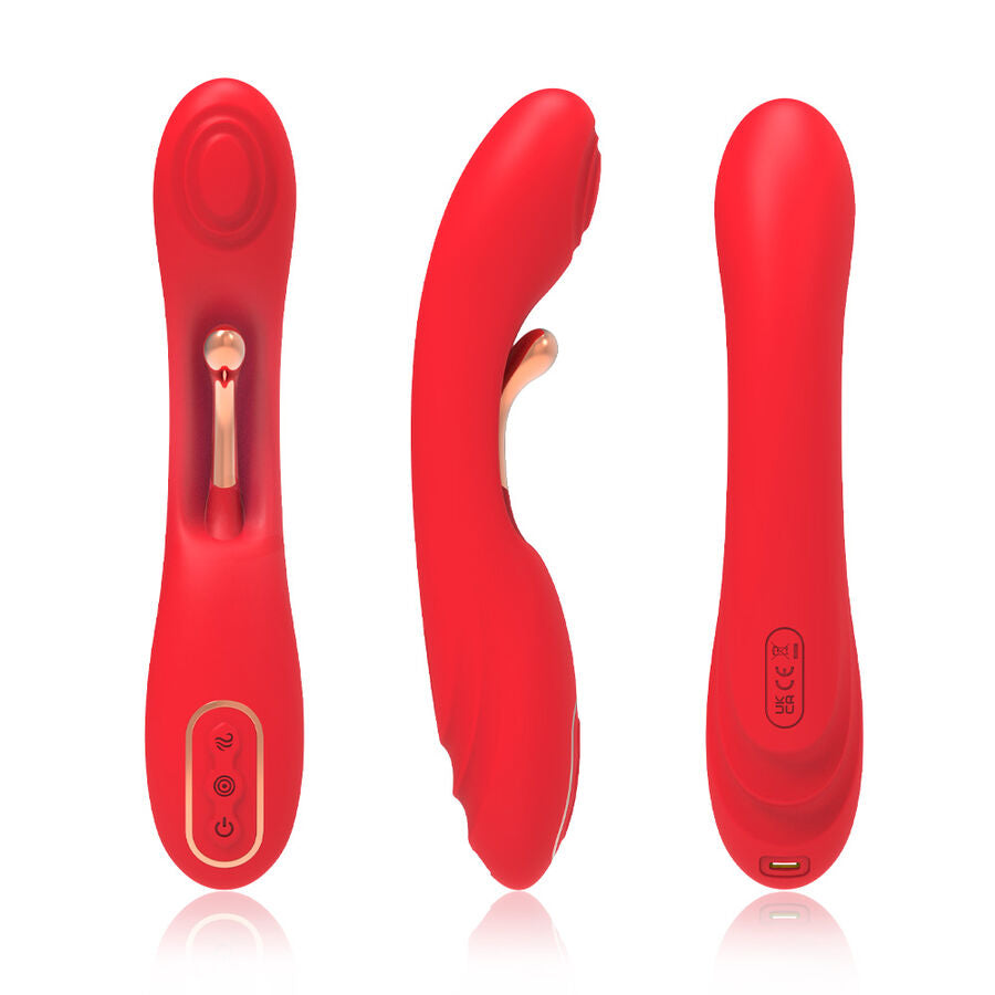 ARMONY - VIBRADOR COM LÍNGUA OSCILANTE VERMELHO