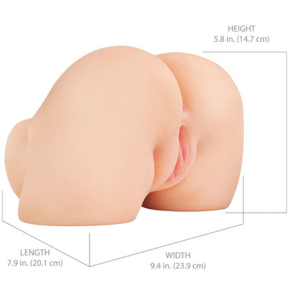 PDX ELITE - SHAKETHAT ASS MASTURBADOR REALISTA DE VAGINA E ÂNUS COM VIBRAÇÃO