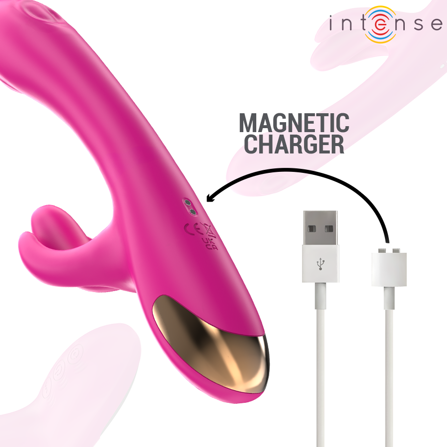 INTENSE - BRITNEY MULTIFUNCIONAL RABBIT VIBRADOR 23 CM ROSA