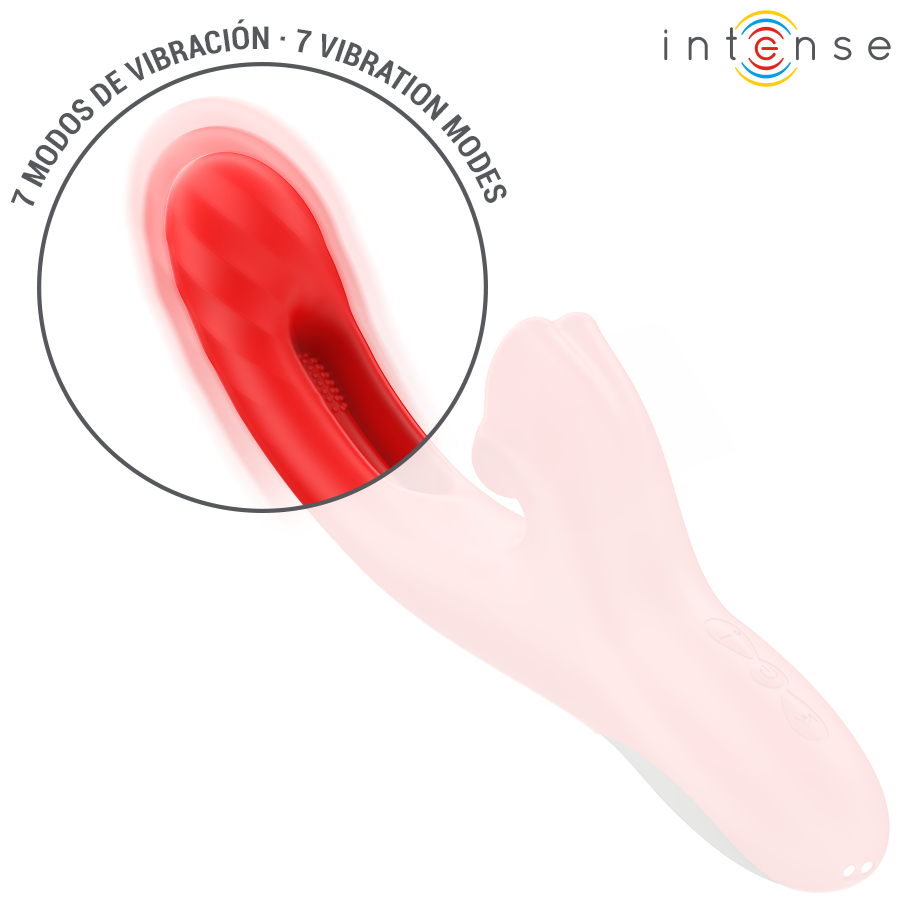 INTENSE - JESSICA MULTIFUNCIONAL VIBRADOR ESTIMULAÇÃO DO CLITÓRIS 24,8 CM VERMELHO