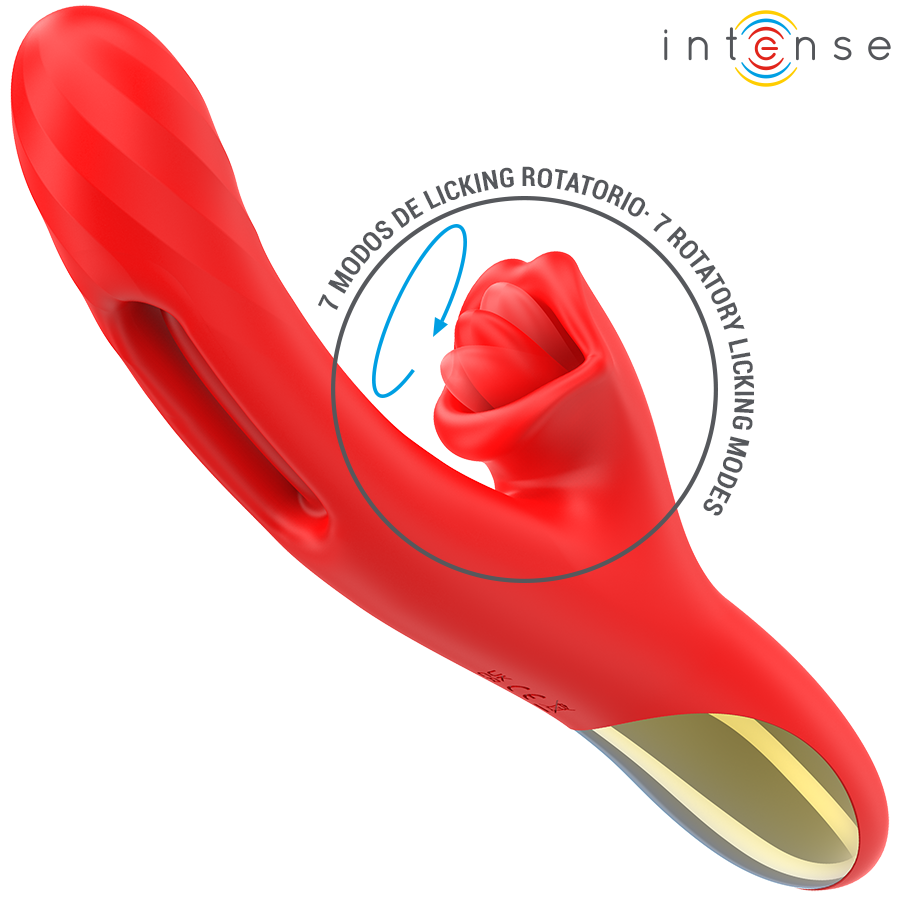 INTENSE - JESSICA MULTIFUNCIONAL VIBRADOR ESTIMULAÇÃO DO CLITÓRIS 24,8 CM VERMELHO