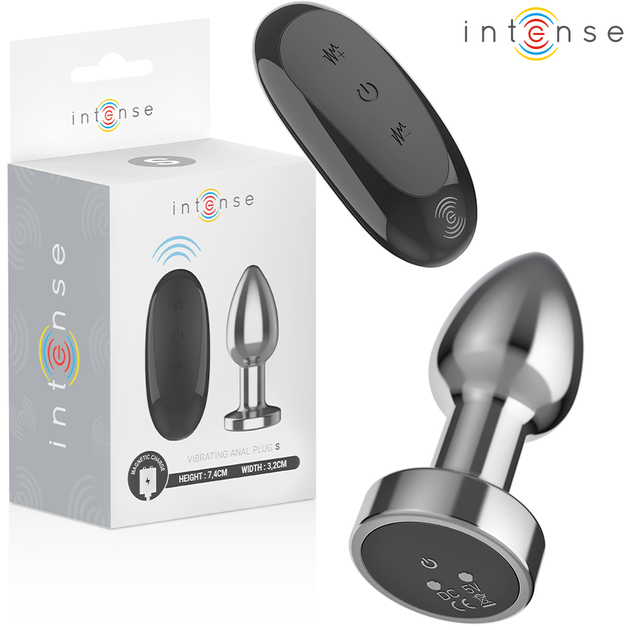 INTENSE - PLUG ANAL 10 VIBRAÇÕES METAL COM CONTROLE REMOTO S