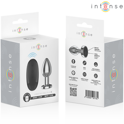 INTENSE - PLUG ANAL 10 VIBRAÇÕES METAL COM CONTROLE REMOTO S