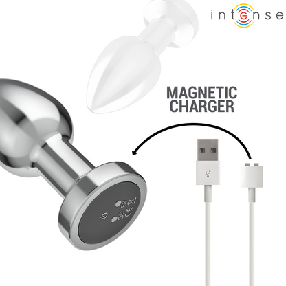 INTENSE - PLUG ANAL 10 VIBRAÇÕES METAL COM CONTROLE REMOTO M