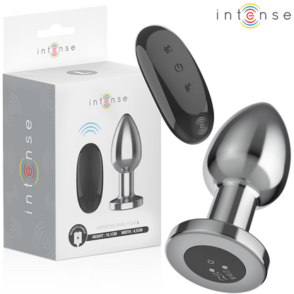 INTENSE - PLUG ANAL 10 VIBRAÇÕES METAL COM CONTROLE REMOTO L