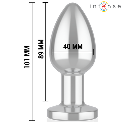INTENSE - PLUG ANAL 10 VIBRAÇÕES METAL COM CONTROLE REMOTO L