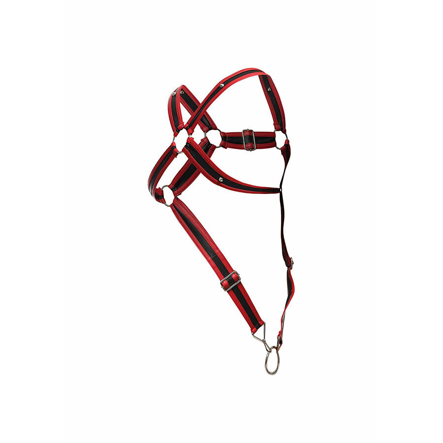 MOB - DNGEON RED CROSSED PENIS HARNESS TAMANHO ÚNICO