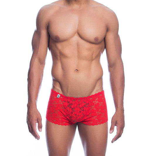 MOB - BOXER DE RENDA VERMELHA TAMANHO P/M