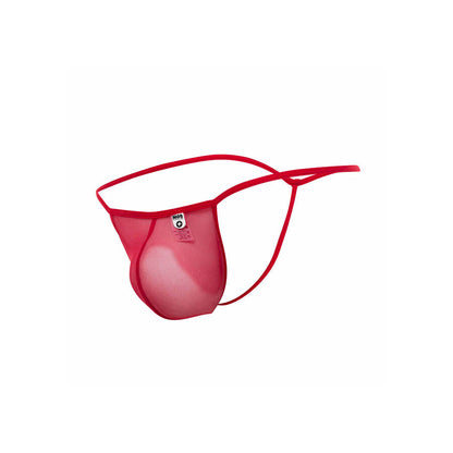 MOB - TANGA TRANSPARENTE VERMELHA EM FORMATO DE T TAMANHO L/XL