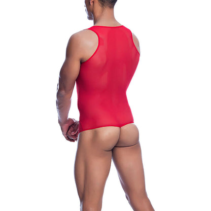 MOB - BODYSHEER VERMELHO TRANSPARENTE TAMANHO L/XL