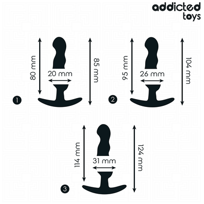 ADDICTED TOYS - CONJUNTO DE 3 PLUG ANAL MODELO 1