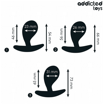 ADDICTED TOYS - CONJUNTO DE 3 PLUG ANAL MODELO 3