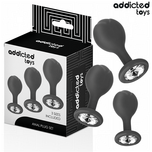 ADDICTED TOYS - CONJUNTO DE 3 PLUG ANAL COM JOIA
