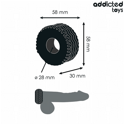 ADDICTED TOYS - ANEL DE PÉ EXTRA GROSSO