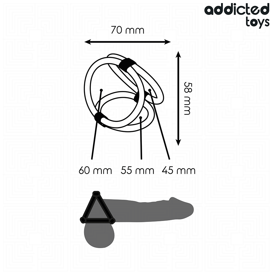 ADDICTED TOYS - ANEL TRIPLO PARA O PÊNIS