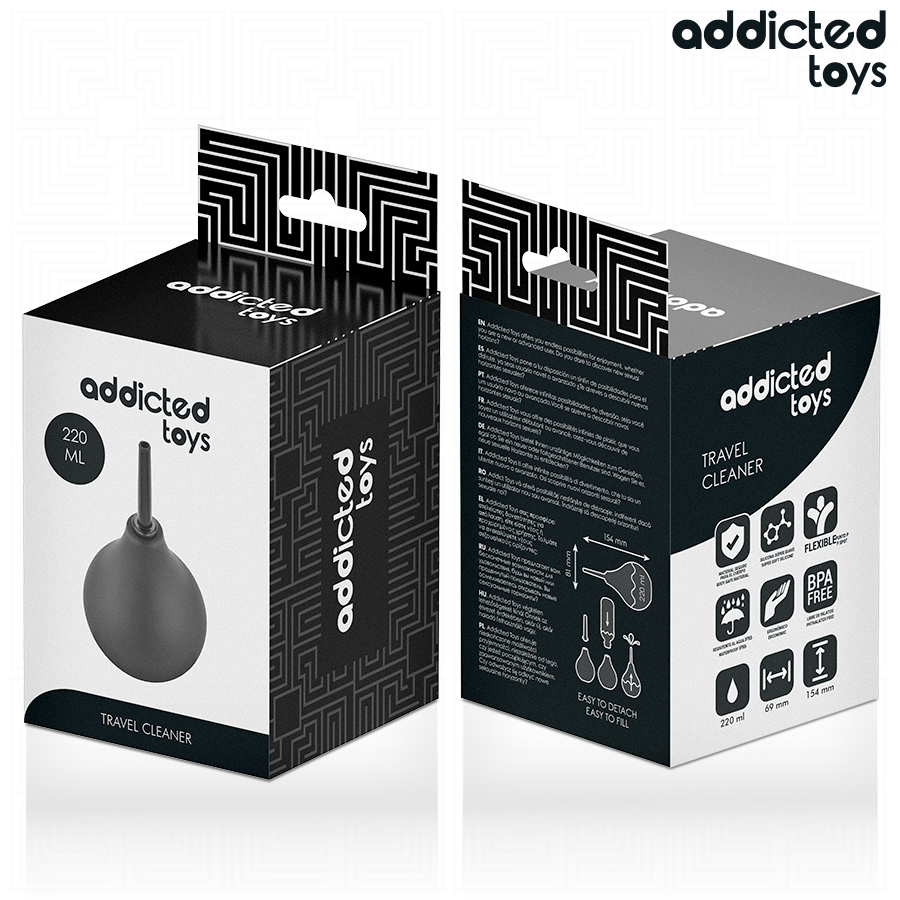 ADDICTED TOYS - LIMPADOR ANAL DE VIAGEM TAMANHO L 220 ML