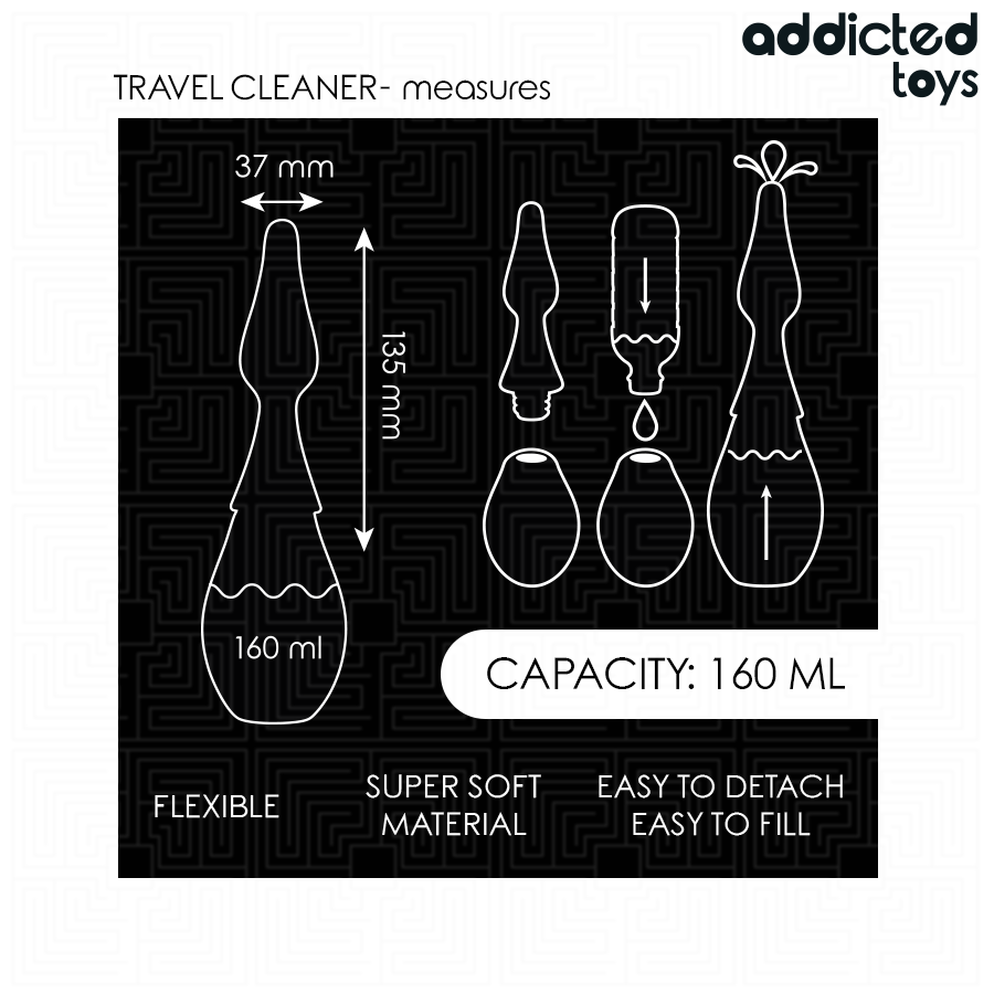 ADDICTED TOYS - LIMPADOR DE VIAGEM MODELO 1