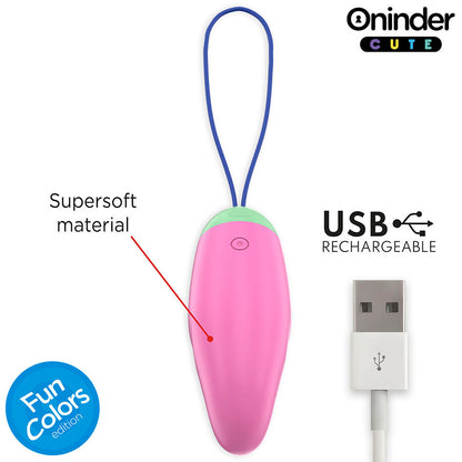 ONINDER CUTE - OVO DE SILICONE VIBRATÓRIO E GIRATÓRIO 360° PARA PRAZER E AMOR - APLICATIVO GRATUITO GLOBAL