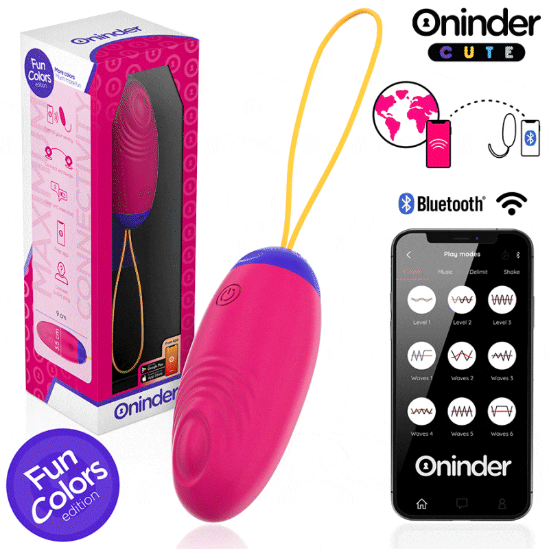 ONINDER CUTE - OVO DE SILICONE COM VIBRAÇÕES PARA PRAZER E AMOR - APLICATIVO GRATUITO GLOBAL