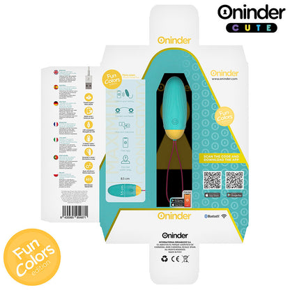 ONINDER CUTE - OVO VIBRATÓRIO PARA PRAZER E AMOR - GEMAS DE SILICONE GIRATÓRIAS - APLICATIVO GRATUITO GLOBAL