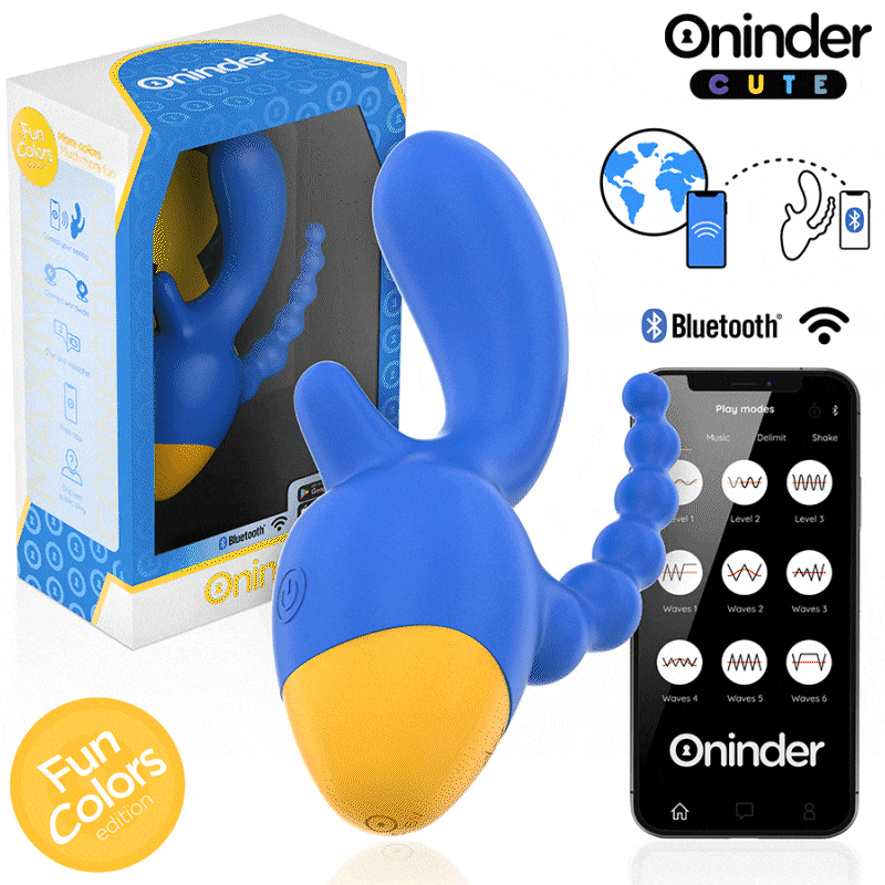 ONINDER CUTE - LOVE 3 SOME VIBRADOR TRIPLO - APLICATIVO MUNDIAL GRATUITO