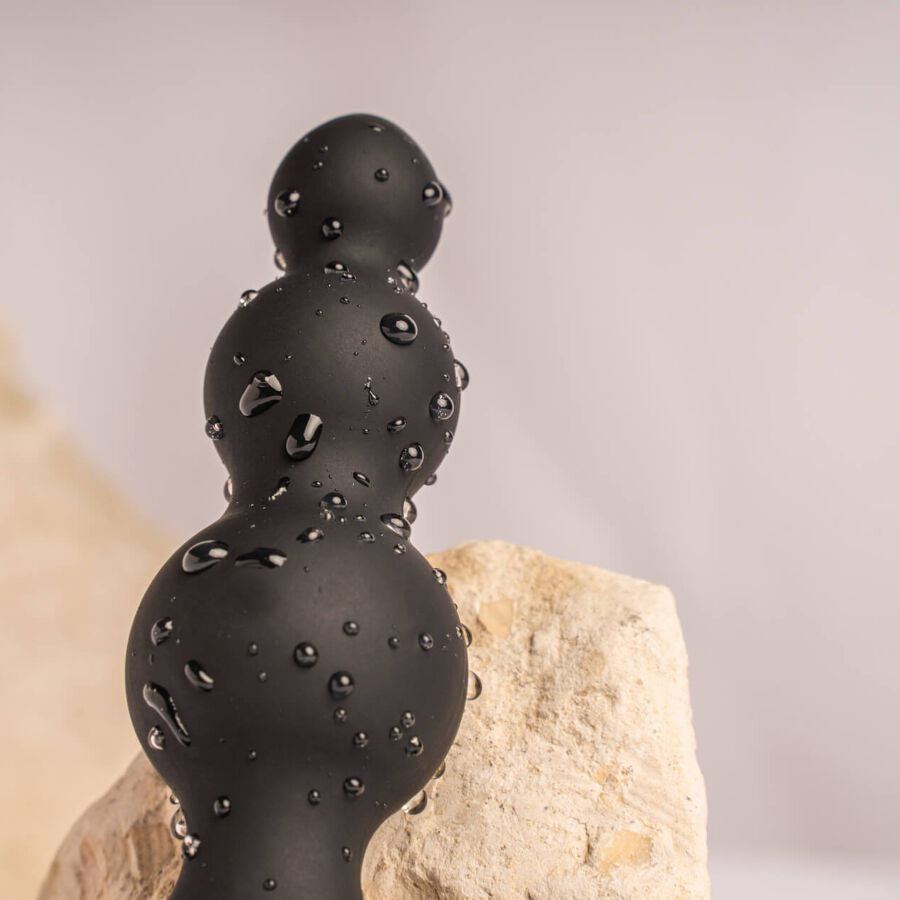 ROCKS-OFF - PETITE SENSATIONS BUBBLES PLUG ANAL VIBRADOR PRETO