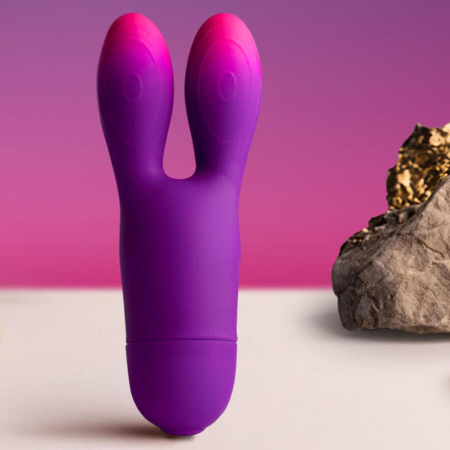 ROCKS-OFF - VIBRADOR FLEXÍVEL GLO-GIRL BUNNY ROXO